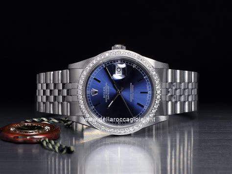 rolex datejust 16234 jubilee quadrante blu ghiera diamanti|rolex fluted bezel.